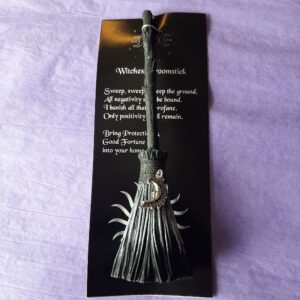 Positive Energy Broomstick White with Moon Charm